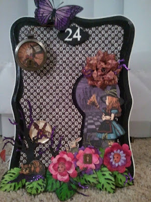 Graphic 45, paper crafts, frame, crafts, alice in wonderland art, tutorial, paper,