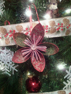 how to make paper flower ornament paper flowers ornaments, paper flower tutorial