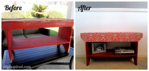 Garage sale bench Collage