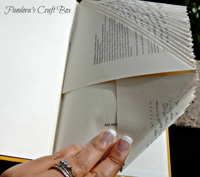 book page folding art, book page folding tutorial, book page folding, folding book pages,  book folding, DIY, 