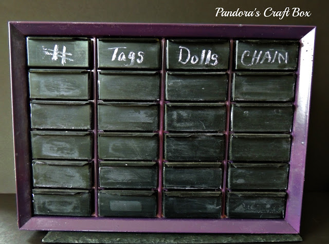 tool box, tool chest, makeover, diy, krylon, spray paint, purple, metal took chest, rust, chalkboard paint, flea market