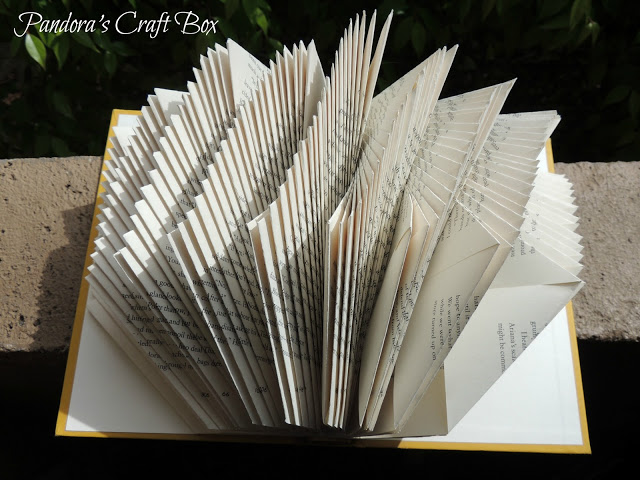 book page folding art, book page folding tutorial, book page folding, folding book pages,  book folding, DIY, 