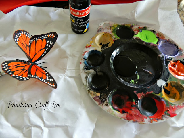 black butterflies, Halloween crafts, pumpkins, DIY, tutorial, bling, want 2 scrap, white pumpkins
