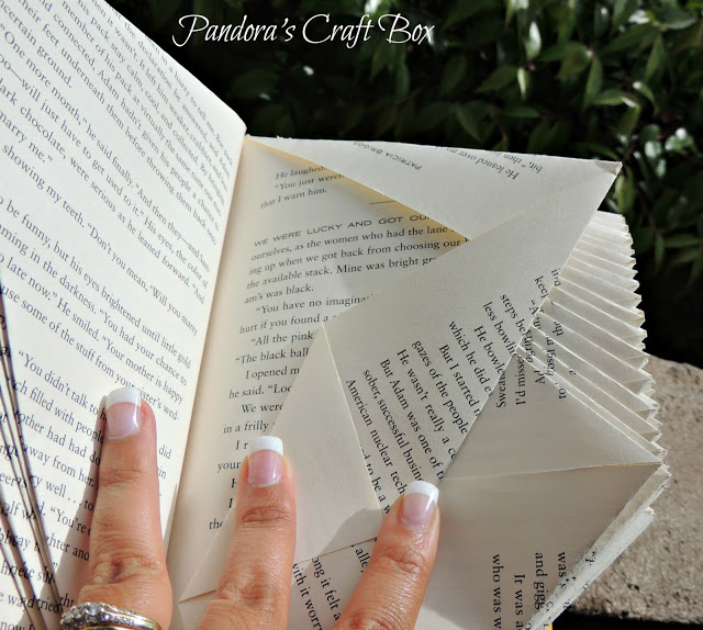 book page folding art, book page folding tutorial, book page folding, folding book pages,  book folding, DIY, 