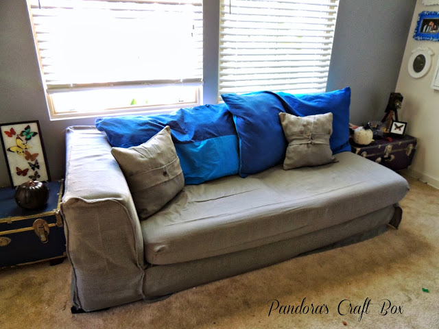 couch reupholstering, sofa reupholstering, target, tablecloth, grey